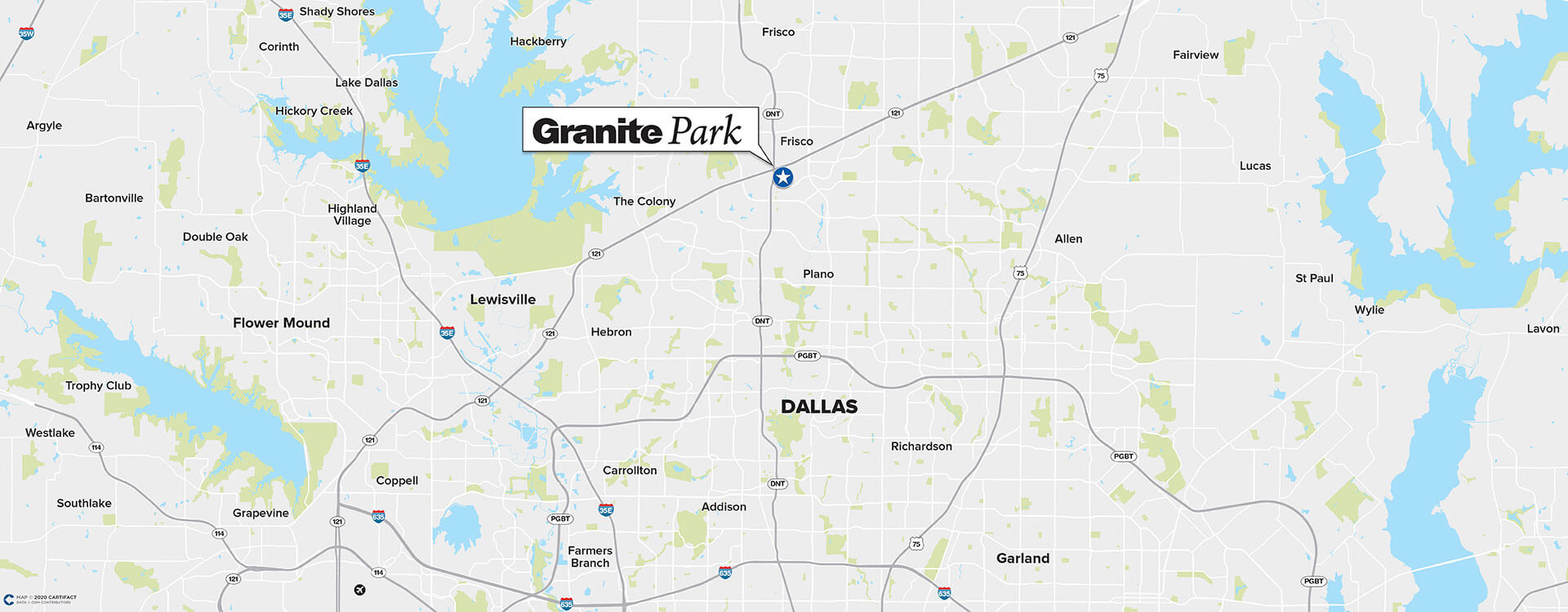 Granite Park 3 location map